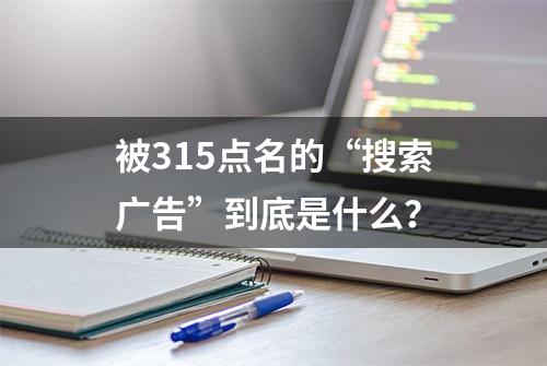 被315点名的“搜索广告”到底是什么？