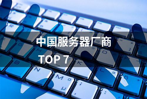 中国服务器厂商 TOP 7