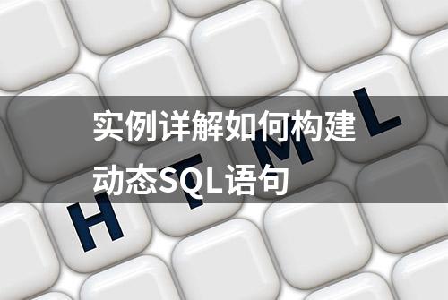 实例详解如何构建动态SQL语句