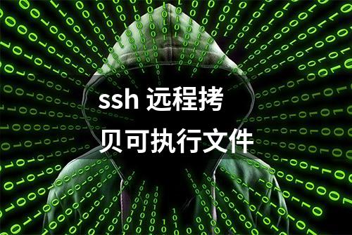 ssh 远程拷贝可执行文件