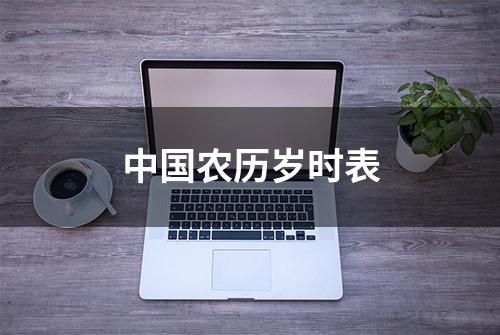 中国农历岁时表