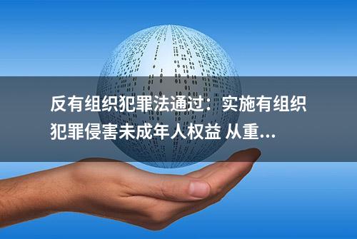 反有组织犯罪法通过：实施有组织犯罪侵害未成年人权益 从重追究刑事责任