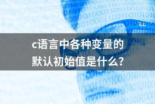 c语言中各种变量的默认初始值是什么？