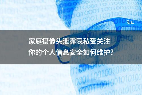 家庭摄像头泄露隐私受关注 你的个人信息安全如何维护？