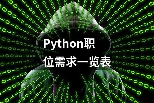 Python职位需求一览表