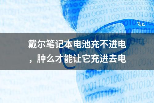 戴尔笔记本电池充不进电，肿么才能让它充进去电