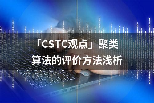 「CSTC观点」聚类算法的评价方法浅析