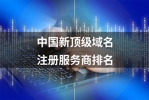 中国新顶级域名注册服务商排名