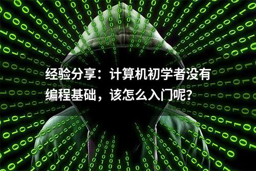 经验分享：计算机初学者没有编程基础，该怎么入门呢？