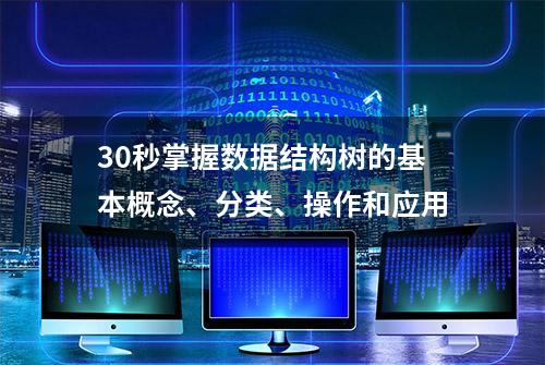 30秒掌握数据结构树的基本概念、分类、操作和应用