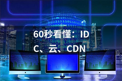 60秒看懂：IDC、云、CDN