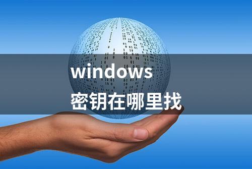 windows密钥在哪里找