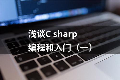 浅谈C sharp编程和入门（一）