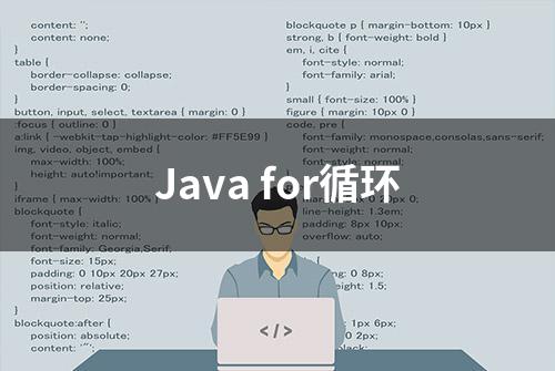 Java for循环