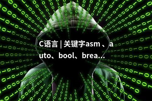 C语言 | 关键字asm 、auto、bool、break 解析