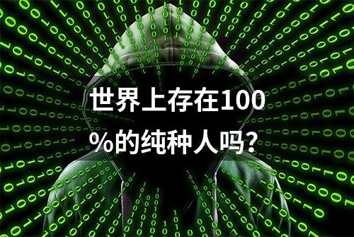 世界上存在100%的纯种人吗？