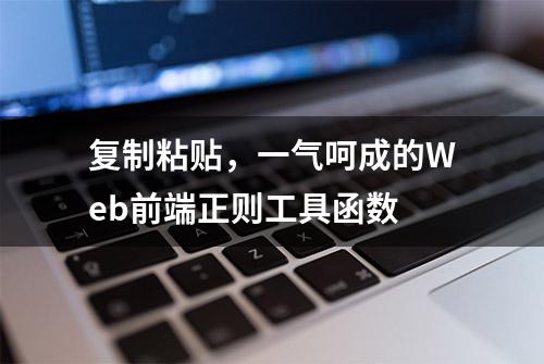 复制粘贴，一气呵成的Web前端正则工具函数