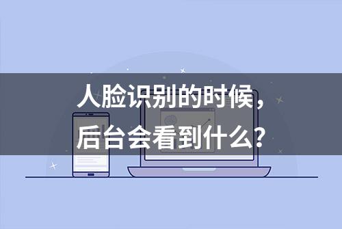 人脸识别的时候，后台会看到什么？