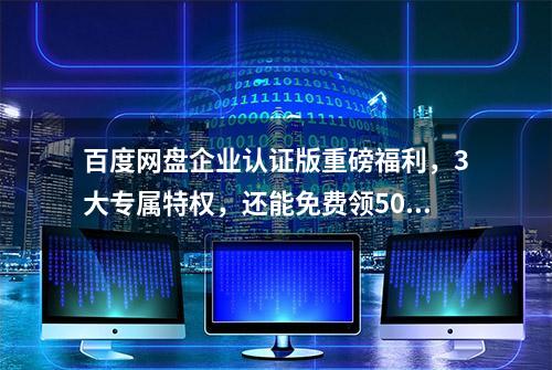 百度网盘企业认证版重磅福利，3大专属特权，还能免费领50G空间！