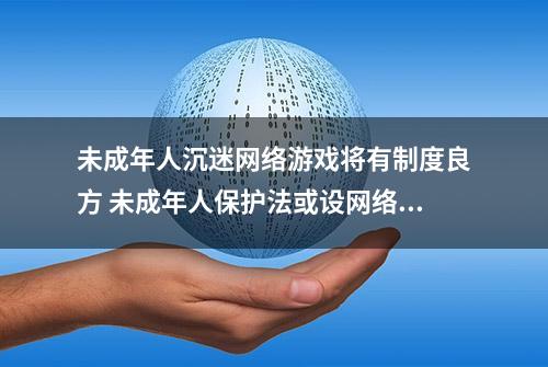 未成年人沉迷网络游戏将有制度良方 未成年人保护法或设网络保护专章