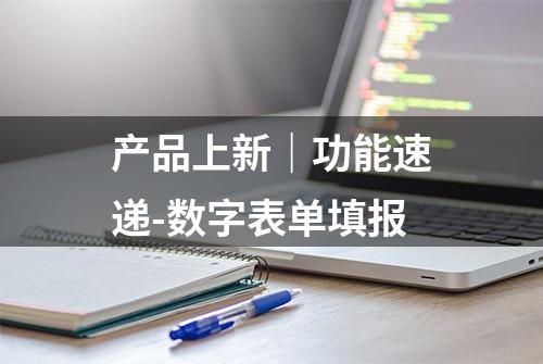 产品上新｜功能速递-数字表单填报