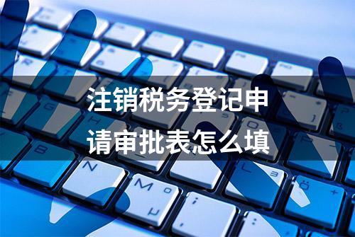 注销税务登记申请审批表怎么填