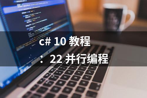 c# 10 教程：22 并行编程