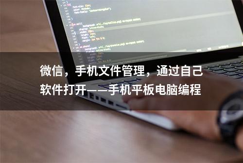 微信，手机文件管理，通过自己软件打开——手机平板电脑编程