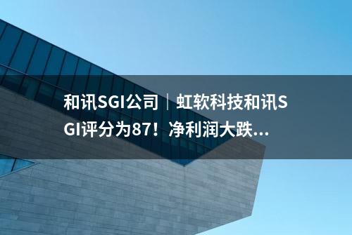 和讯SGI公司｜虹软科技和讯SGI评分为87！净利润大跌，从美颜相机到自动驾驶，“杀出重围”困难重重