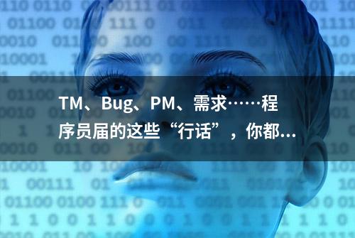 TM、Bug、PM、需求……程序员届的这些“行话”，你都了解过