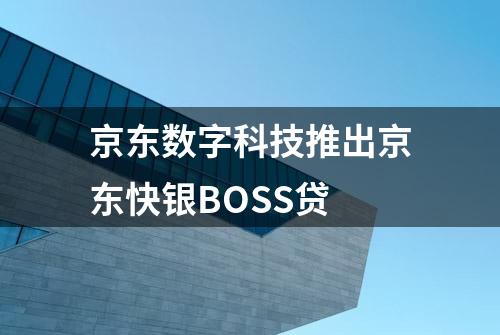 京东数字科技推出京东快银BOSS贷