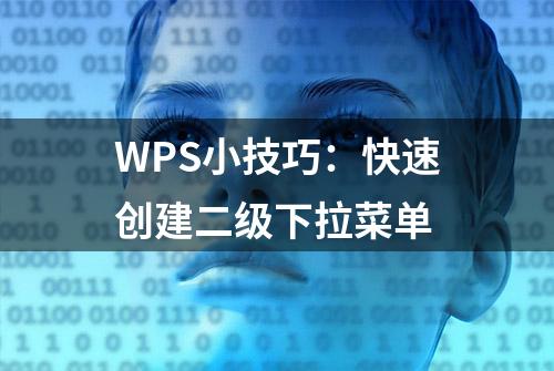 WPS小技巧：快速创建二级下拉菜单