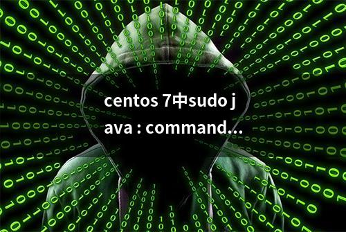 centos 7中sudo java : command not found