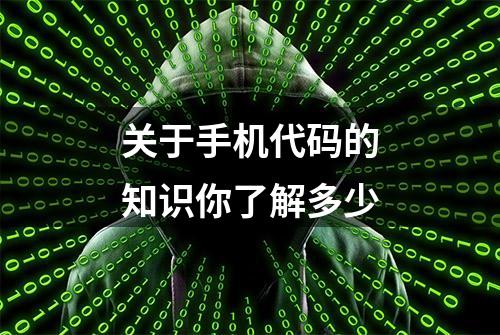 关于手机代码的知识你了解多少