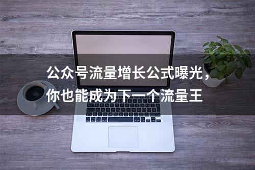 公众号流量增长公式曝光，你也能成为下一个流量王