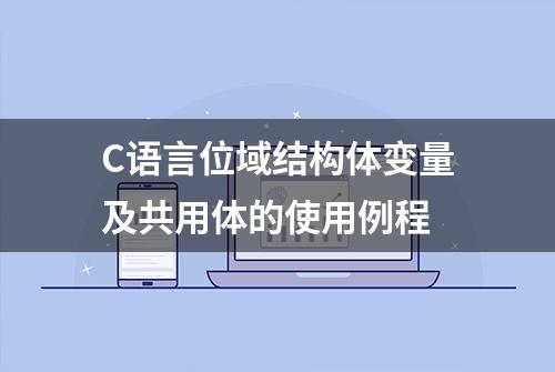 C语言位域结构体变量及共用体的使用例程