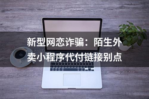 新型网恋诈骗：陌生外卖小程序代付链接别点