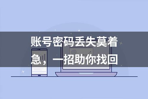 账号密码丢失莫着急，一招助你找回