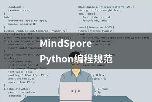 MindSpore Python编程规范