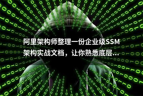 阿里架构师整理一份企业级SSM架构实战文档，让你熟悉底层原理