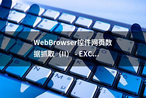 WebBrowser控件网页数据抓取（II） - EXCEL VBA（23）