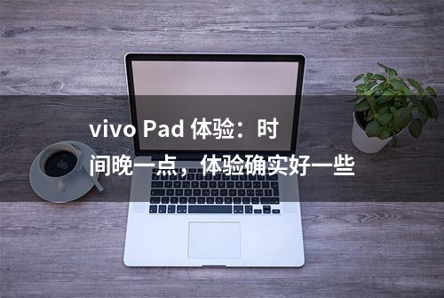 vivo Pad 体验：时间晚一点，体验确实好一些