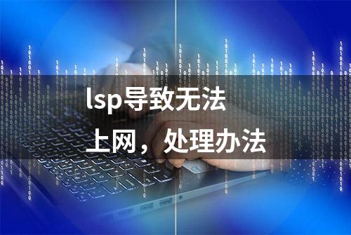 lsp导致无法上网，处理办法