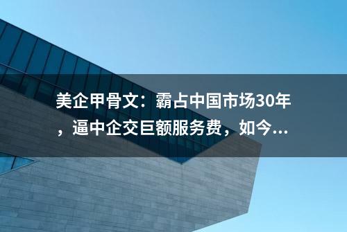 美企甲骨文：霸占中国市场30年，逼中企交巨额服务费，如今怎样？