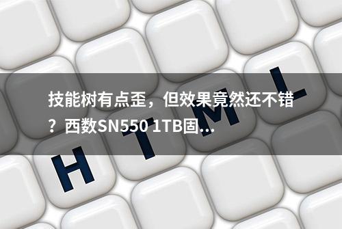 技能树有点歪，但效果竟然还不错？西数SN550 1TB固态硬盘评测