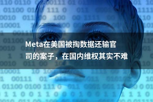 Meta在美国被掏数据还输官司的案子，在国内维权其实不难