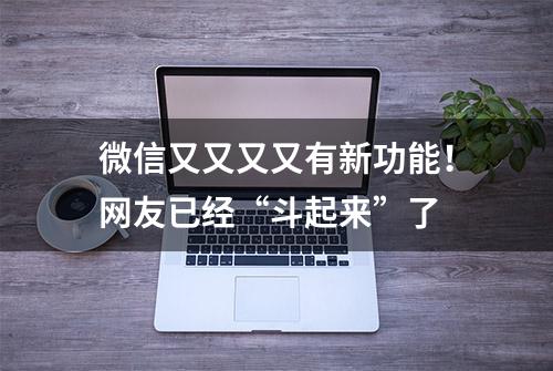 微信又又又又有新功能！网友已经“斗起来”了