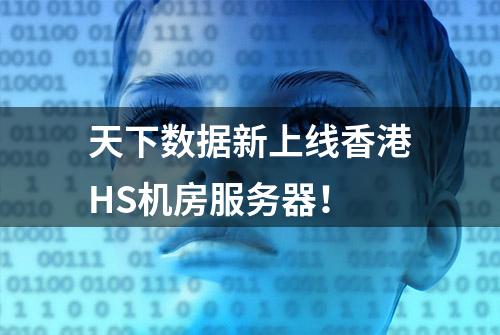 天下数据新上线香港HS机房服务器！