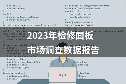 2023年检修面板市场调查数据报告