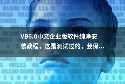 VB6.0中文企业版软件纯净安装教程，这是测试过的，我保证